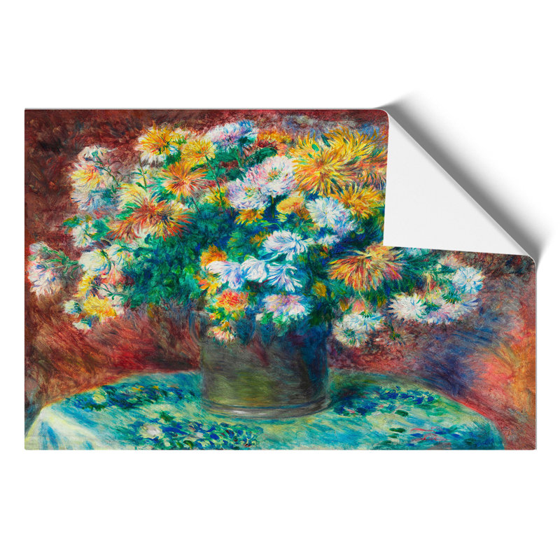 Chrysanthemums by Pierre-Auguste Renoir - No Frame Painting, 30cm H x 42cm W x 0.1cm D