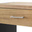 Table de chevet en bois, table de chevet de couleur naturelle et noire