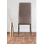 Scandinavian Style Glass and Metal Leg Square Dining Table Set - 4 Modern Faux Leather Dining Chairs-90846833