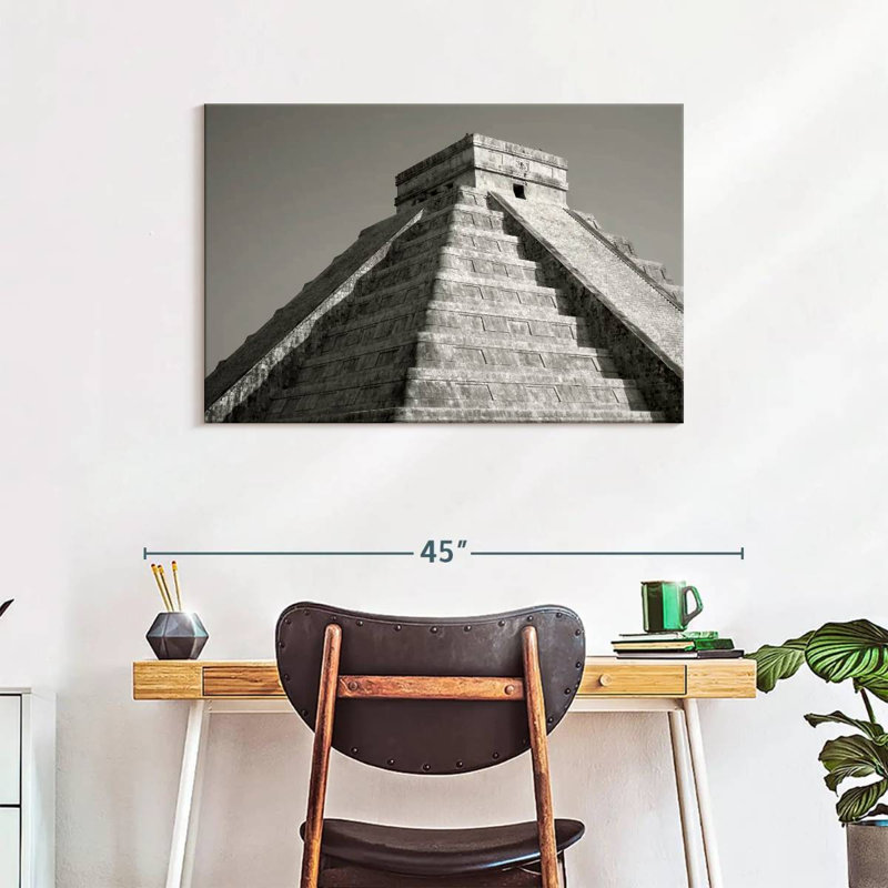 Adella Pyramid At Chichen Itza, 24" H x 36" W
