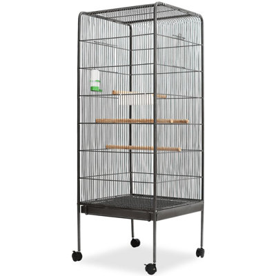 Cage à oiseaux en acier avec roulettes / roulettes Spitler