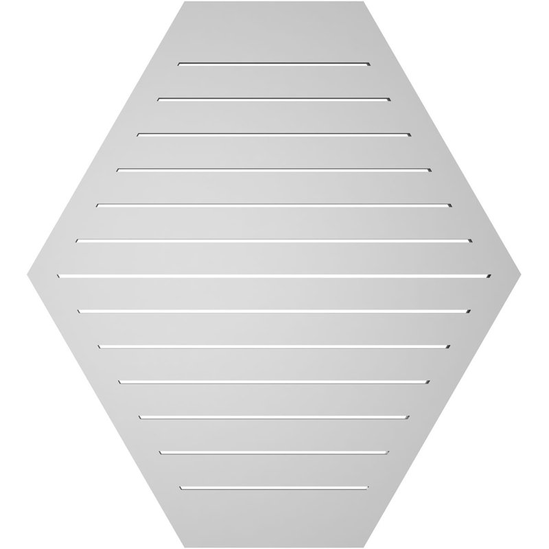Horizontal Peaked Surface Mount Signature Urethane Functional Gable Vent, Primed Tan, 42" H x 38" W x 1.5" D