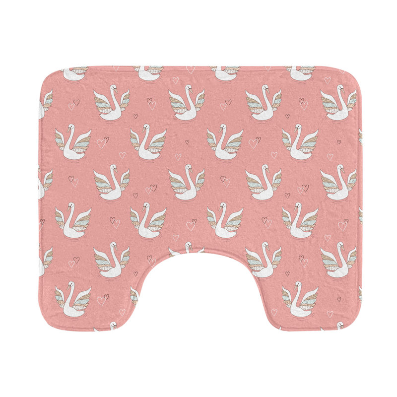 Tapis de salle de bain en U  Swan 20 po x 16 po multicolore