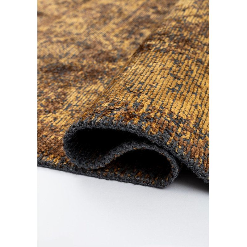 Rapture Abstract Area Rug in Brown, Rectangle 6'7" x 8'3"