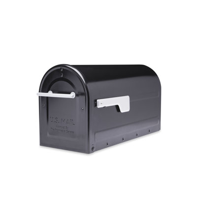 Boulder Post Mount Mailbox Black