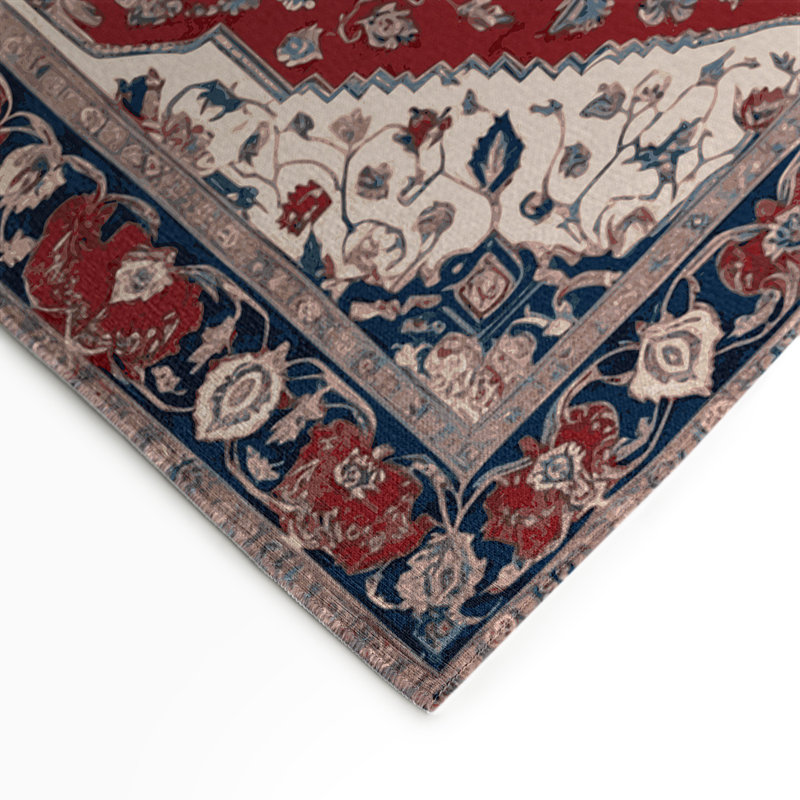 Tapis d'intérieur et d'extérieur rouge Persian, Rectangle 5 pi x 7 pi