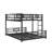 Twin Over Full L-Shaped Metal Size Bunk Bed-1577027769