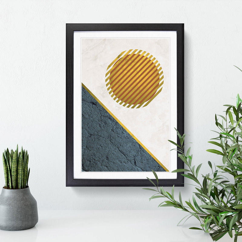 Composition 4 - Framed Print, 65cm H x 48cm W x 2cm D, Black