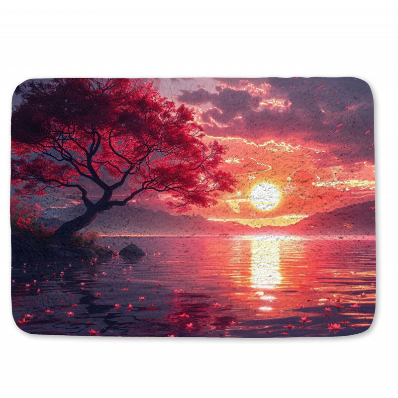 Chrystalyn Microfiber / Microsuede Non-Slip Bath Mat, 17" W x 24" L