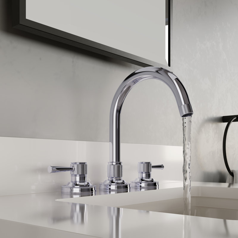 Wide Spread Lavatory Faucet, Less Handle, Chrome