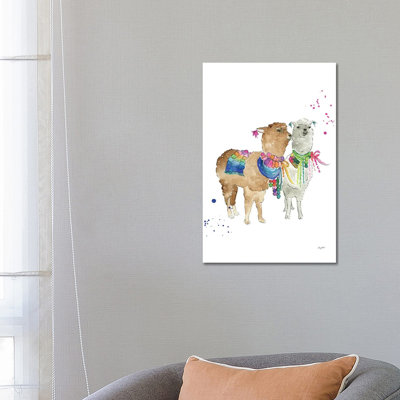 Drama Llama 1 Piece Wrapped Canvas Painting
