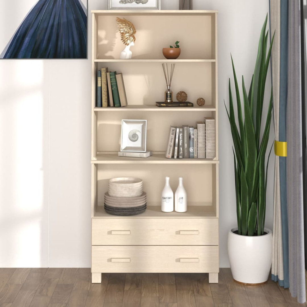 Highboard HAMAR Massivholz Kiefer Hellgrau