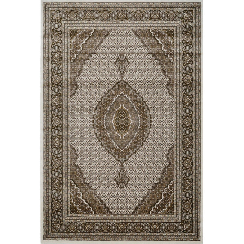 Tapis transitionnel à bordure Sutphin, vert, Rectangulaire 2 pi x 3 pi