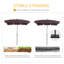 2m x 1.3m Rectangular Parasol Rosenda-27041357