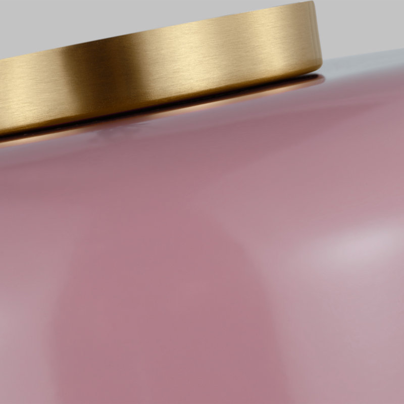 Flush Mount, Rose, 7" H x 13.75" W x 13.75" D