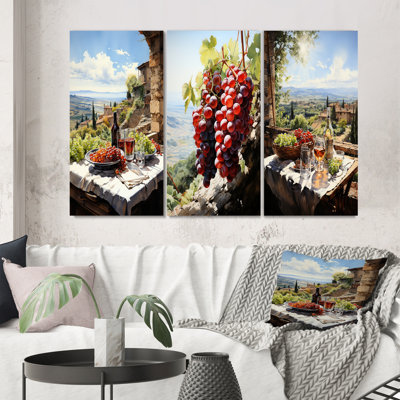 «Vineyard Rendezvous In Rioja», 3 pièces