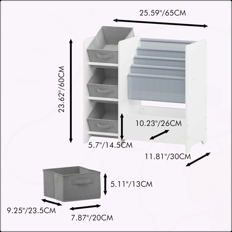Multifunctional Kids Bookshelf and Storage Combo for Playful Learning