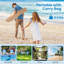 6.5 Feet Thatched Tiki Umbrella With Foldable Stand Push Button Tilt