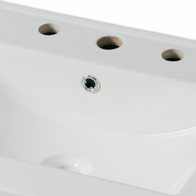 Meuble-lavabo 36 po avec lavabo en céramique, Rose
