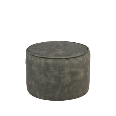 55cm Wide Round Solid Colour Pouffe Ottoman