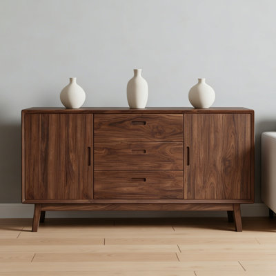 Large-capacity solid wood storage sideboard