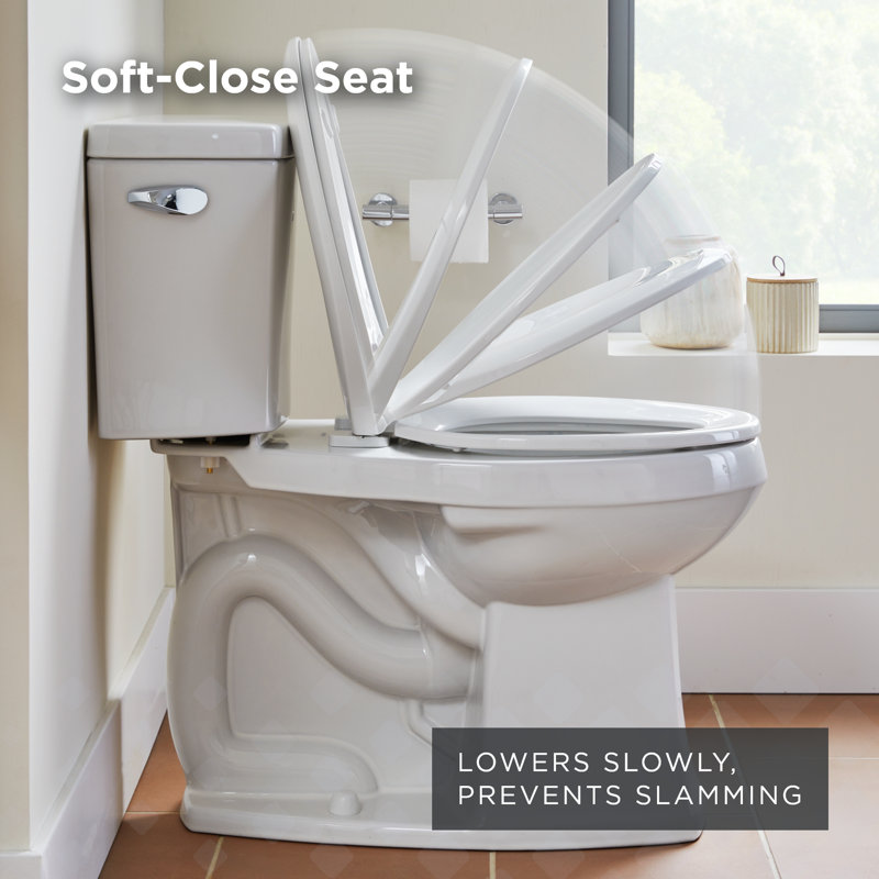 Slow-Close Elongated Non-Slip Toilet Seat