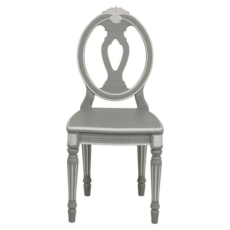 Craver 46cm H Queen Anne Back Side Chair, Light Grey