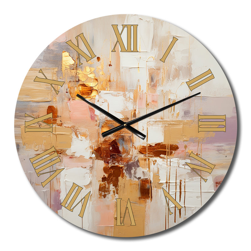 Bernita - Horloge murale géométrique moderne, Moyenne