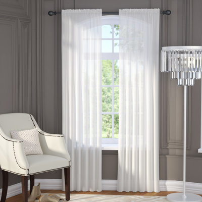 Daxin Sheer Voile Rod Pocket Curtain Panels