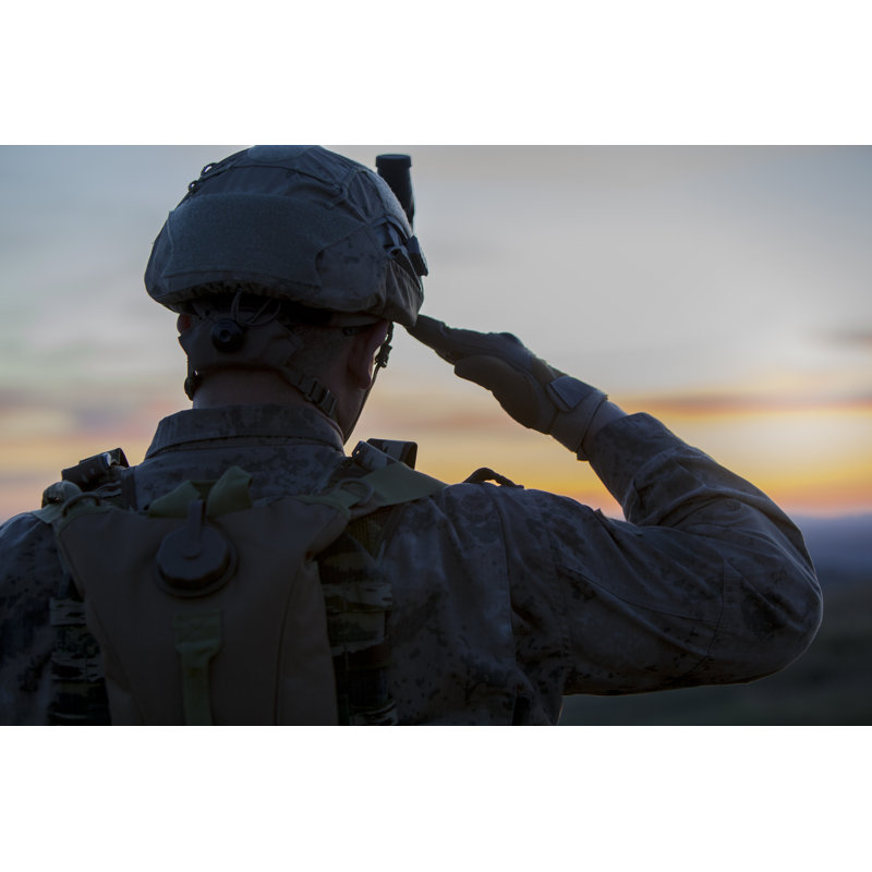 Soldier Saluting by Ozkan Ongel - Wrapped Canvas Print, 30cm H x 46cm W x 3.8cm D