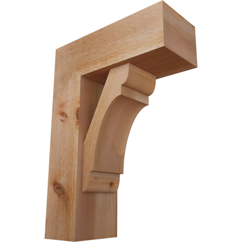 Support de bloc olympique avec entretoise décalée, 28 x 20, Cèdre rouge occidental de l 8 po (scié brut)