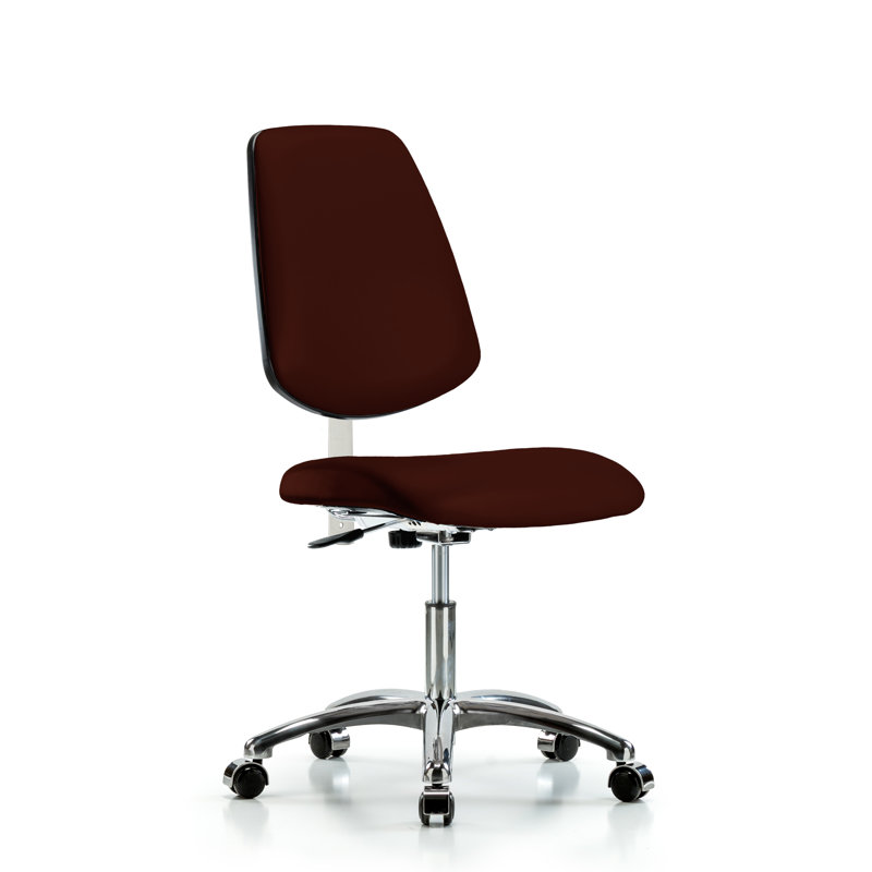 Chaise de travail Evie, Bourgogne, Roulettes, Inclus