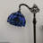 Gamez Tiffany Floor Lamp Blue Stained Glass Baroque Style Lavender Gooseneck LED Bulb Included 20"W*12'D*63"H