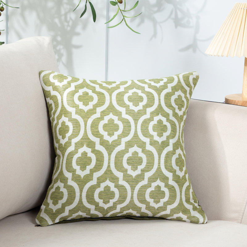 Housse de coussin jacquard, Vert