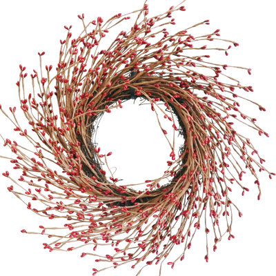 Pip Berry 18" Farmhouse Winter Christmas Wreath for Front Door