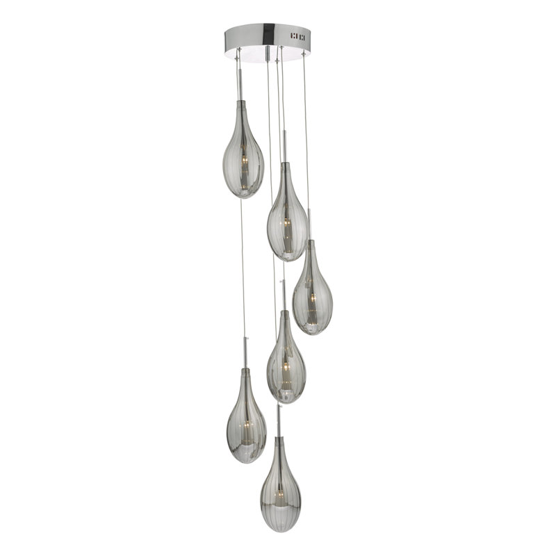 Corrales 6 - Light Polished Chrome Cluster Pendant
