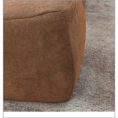 Bean Bag Chair Large Indoor Beanbag Sofa , Lazy Beanbag with waist pillow&Ottoman for Bedroom (Orange)