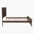 Rich Brown Traditional Style Queen Pinewood Bed With Headboard, Footboard, USB Port, And Reinforced Bed Frame