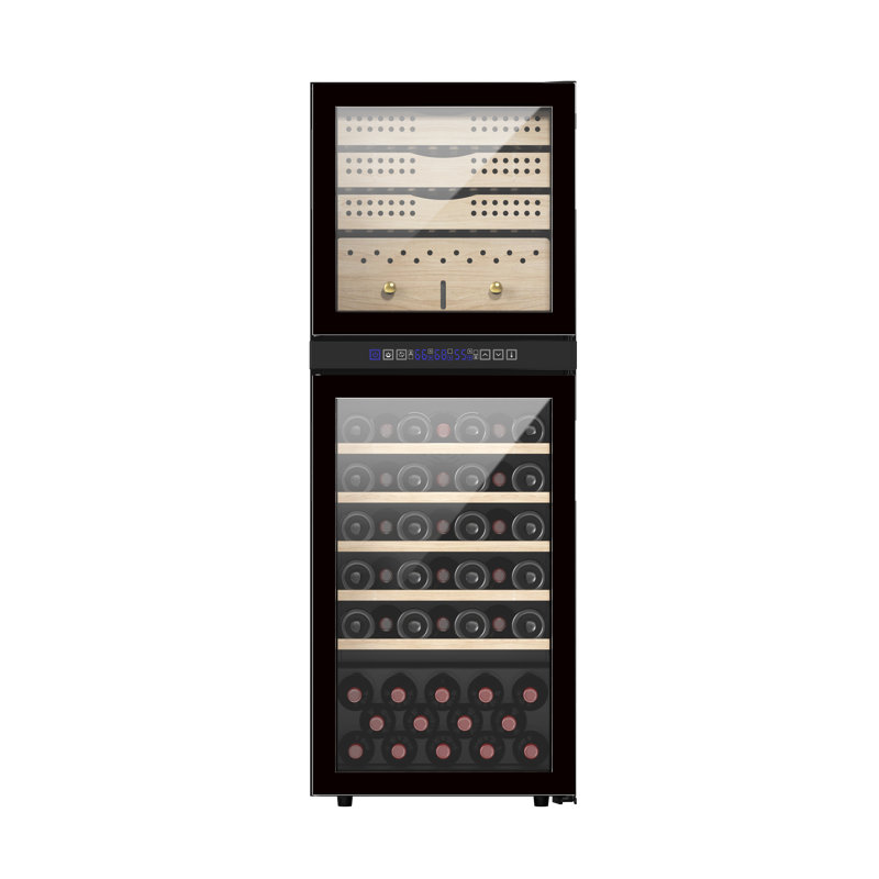 Réfrigérateur à vin et humidificateur à cigares Havana Vino, Noir mat