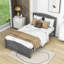 Lit plateforme simple Masonlee avec tête de lit et lattes-1434684774