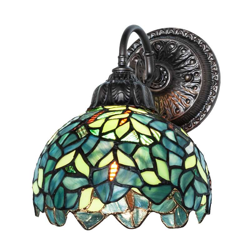 8" Wide Nightfall Wisteria Wall Sconce
