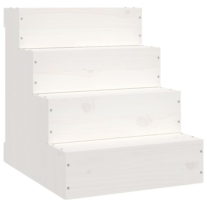 Hensley Pet Stairs, 47 H x 40 W x 49 D, White