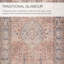 Tapis oriental rose tissé à la machine en polyester tissé à la machine Elodie-1771755156