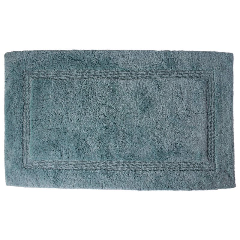 Marisol Cotton Non-Slip Bath Rug, Turquoise