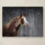 «Winters arrivée cheval» de Vidur, impression sur toile tendue-22071999