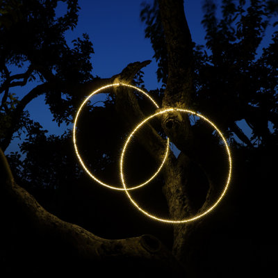 80 cm Solar Twinkle Globe Rope Lights Lamp Lighted Christmas Tree