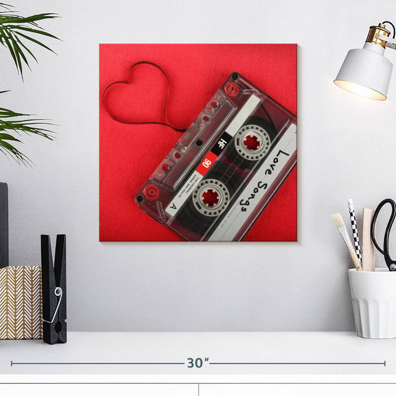 Abarca Cassette Tape Love Songs, 16" H x 16" W