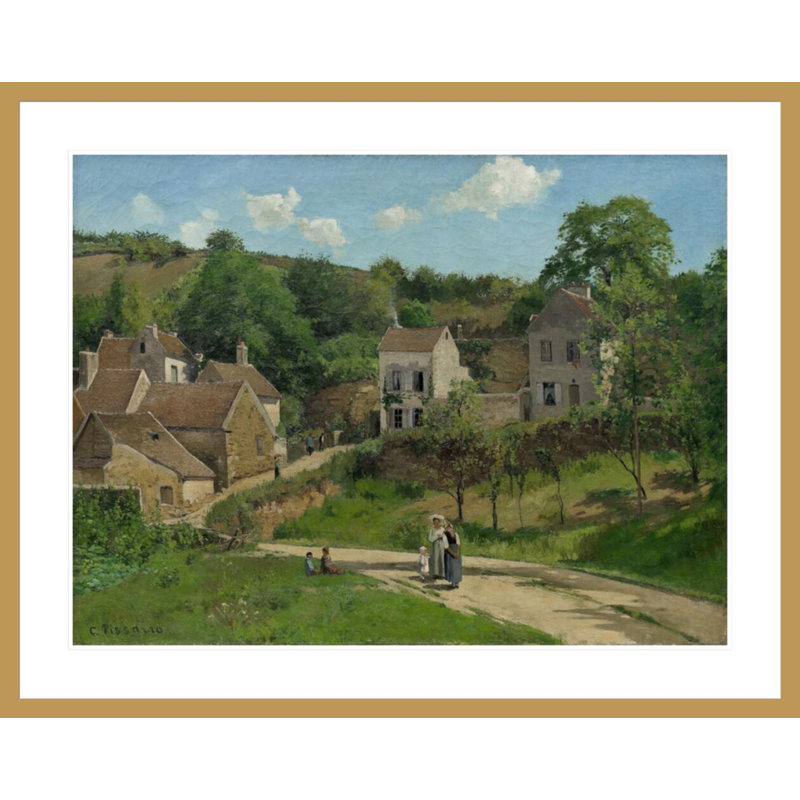 «The Hermitage at Pontoise» par Camille Pissarro, impression giclée sur cadre, H 32,97 po x l 41,5 po