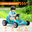 Kart électrique 6V pour enfants avec musique, lumière, corne, bleu