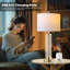 Ensemble de 2 lampes de table modernes de 27 po pour 2 pièces avec ports USB A + C, lampe de chevet à intensité variable à 3 voies pour la chambre à coucher du salon (ampoules incluses)